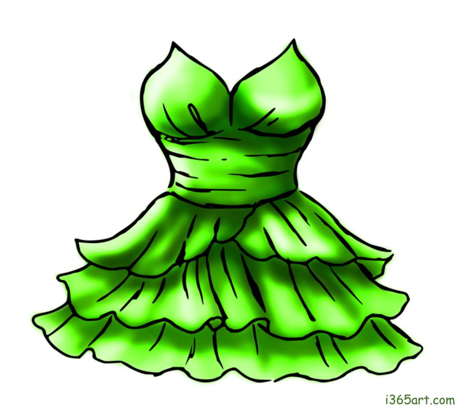 green dress clipart - photo #6