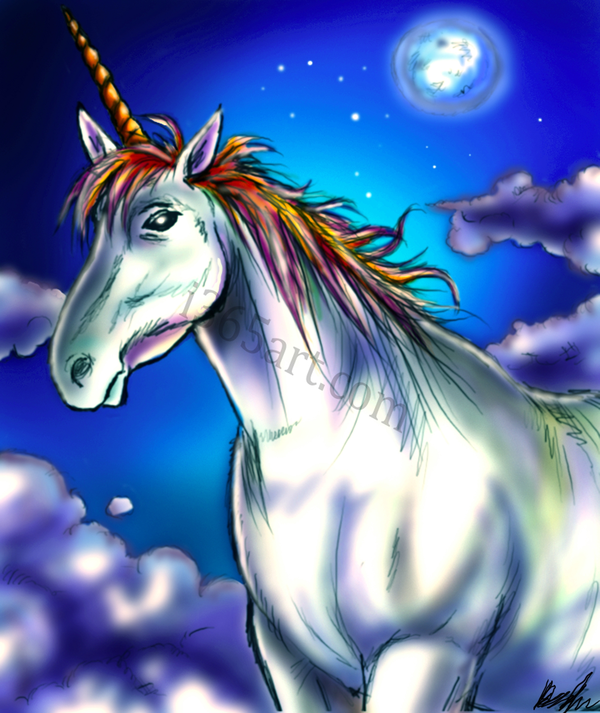 Day #34 Magical Unicorn and Pony Talk - I 365 Art