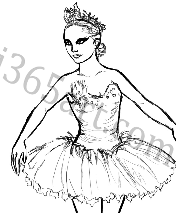 Black Swab Ballerina 