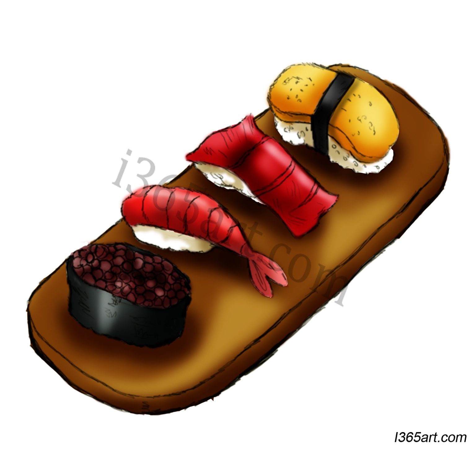sushi illustration