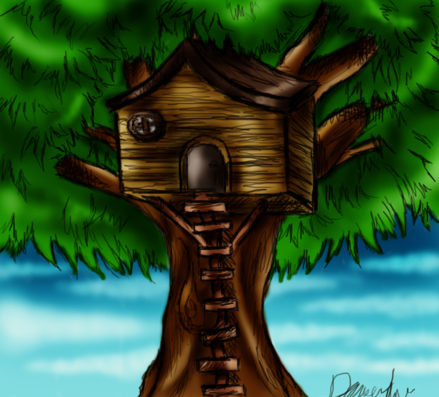 Treehouse рисунок