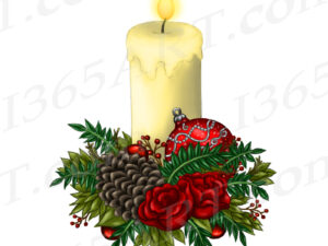 christmas candle clipart