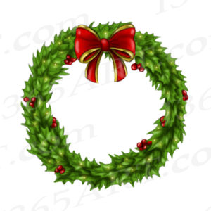 holly wreath clipart