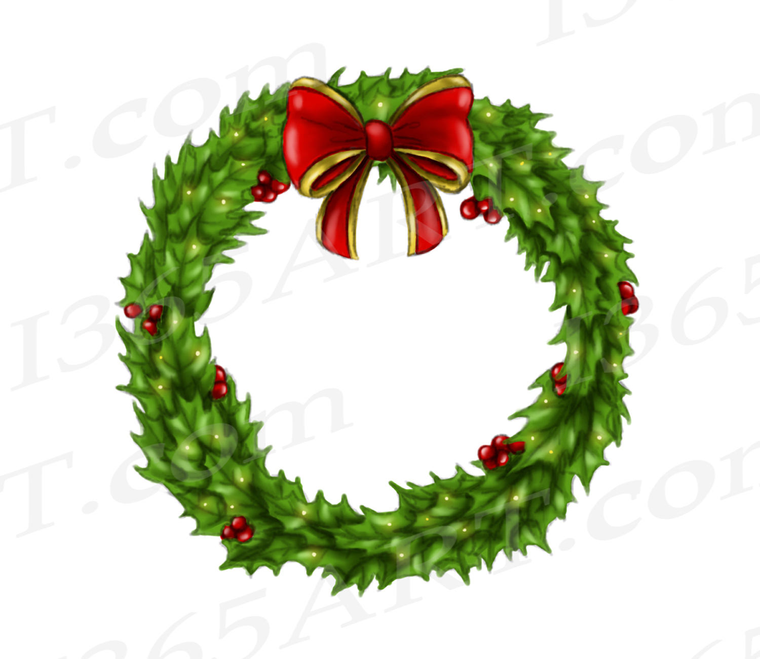 Holly Wreath Clip Art Free