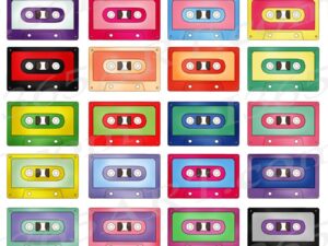 retro cassette tape clipart