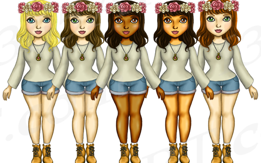 Rose Wreath Girls Clipart Clipart PNG Download