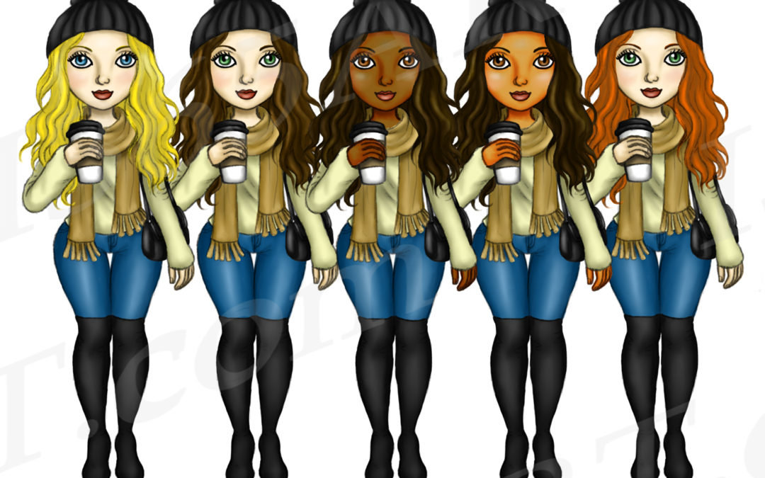 Winter Fashion Clipart, Winter Girls PNG Download