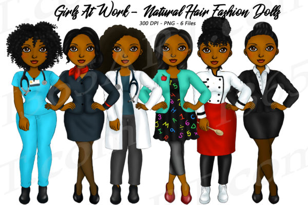 Girls At Work Clipart