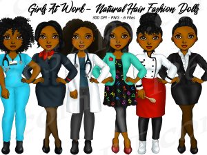 Girls At Work Clipart