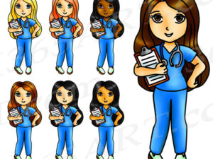 girl nurse clipart