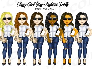 Girl Boss Clipart