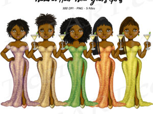 New Years Eve Girls Clipart