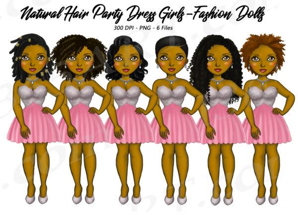 Natural Party Girls Clipart