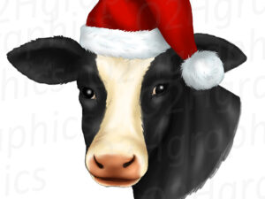 Christmas Cow Clipart
