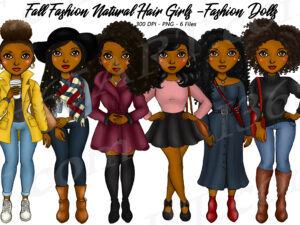 Fall Fashion Black Girls Clipart