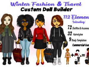 Winter Fashion & Travel Clipart