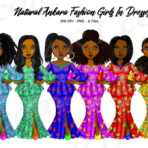 African Fashion Girls Clipart