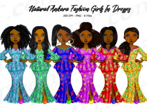 African Fashion Girls Clipart