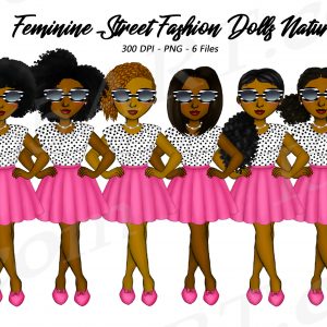 Feminine Black Woman Clipart