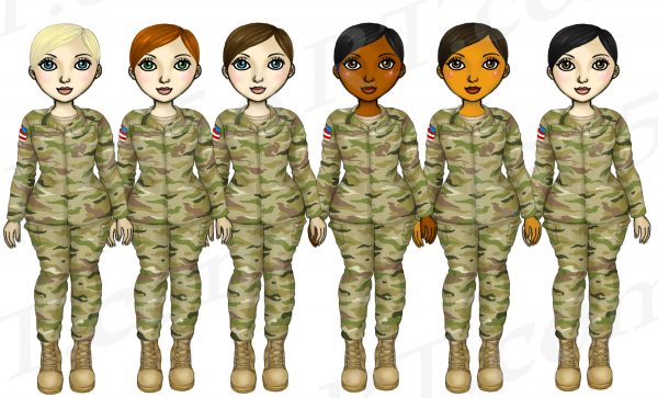 Female Soldier Clipart