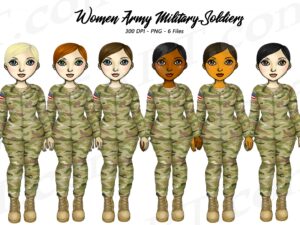 Female Soldier Clipart