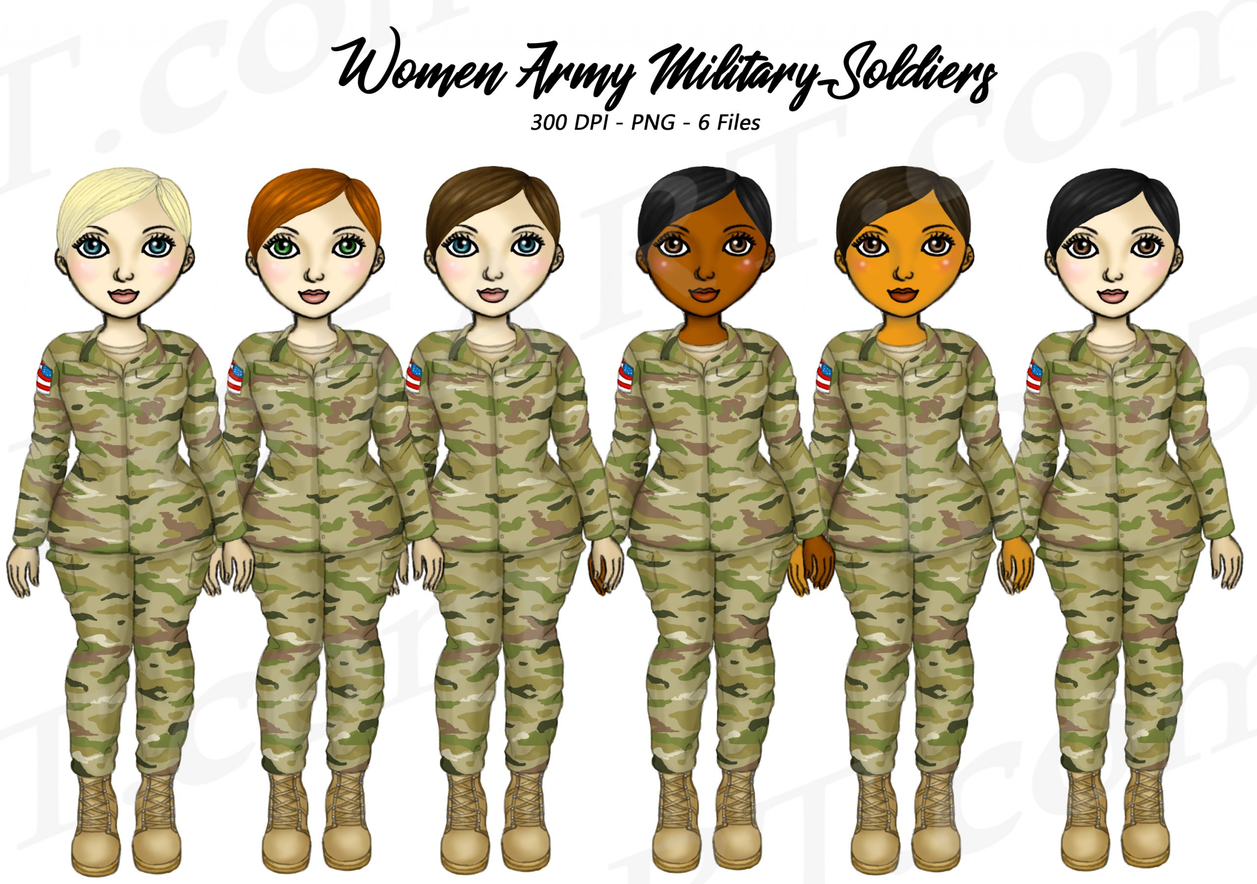 Female Soldier Clipart Png Fashion Girls Set I 365 Art