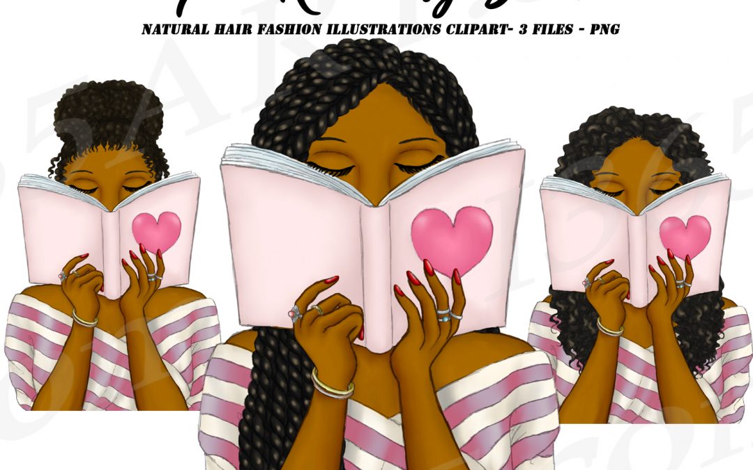 Black Woman Reading Clipart African American Book PNG