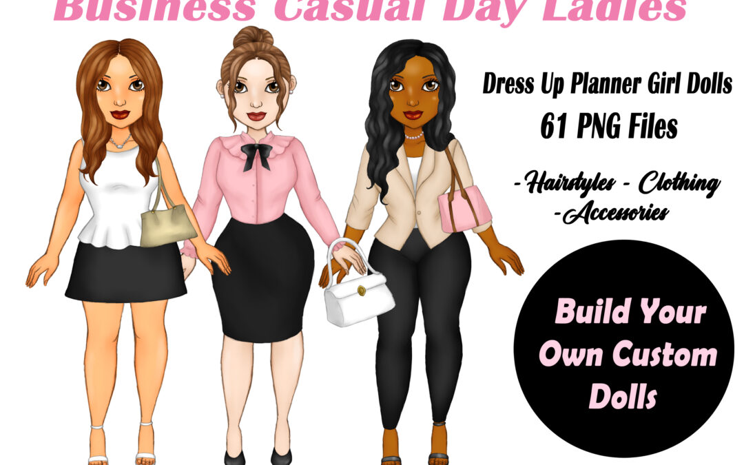 Business Customizable Dolls Clipart – Build Your Own Doll Clipart