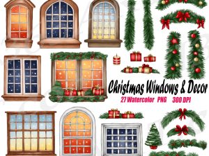 Christmas Windows Clipart