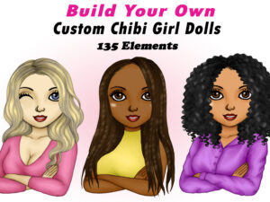 Build Your Own Chibi Girl Logo Clipart