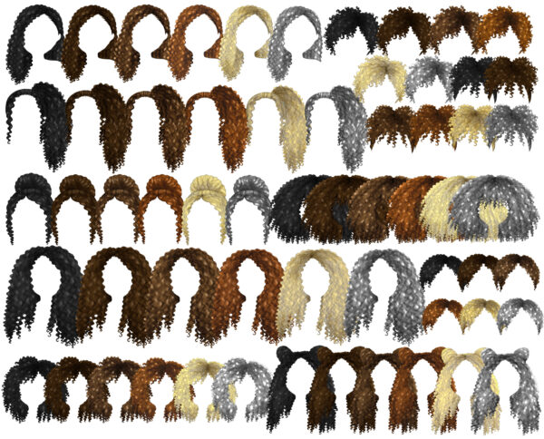 Curly Hairstyles Clipart