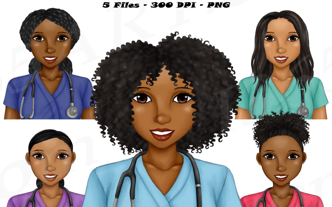 African American Nurse Clipart – Black Woman Nurse PNG