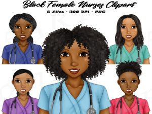 African American Nurse Clipart