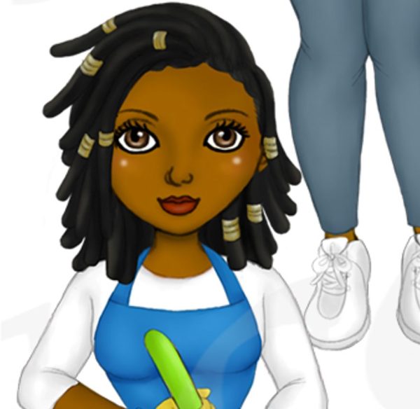 Black Cleaning Ladies Clipart