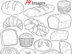 Hand Drawn Bread SVG Clipart