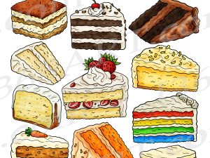 Cake Slices Clipart PNG JPG