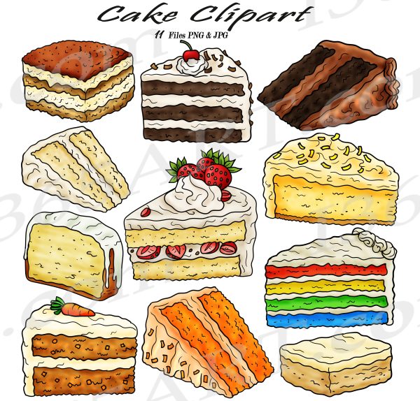 Cake Slices Clipart PNG JPG