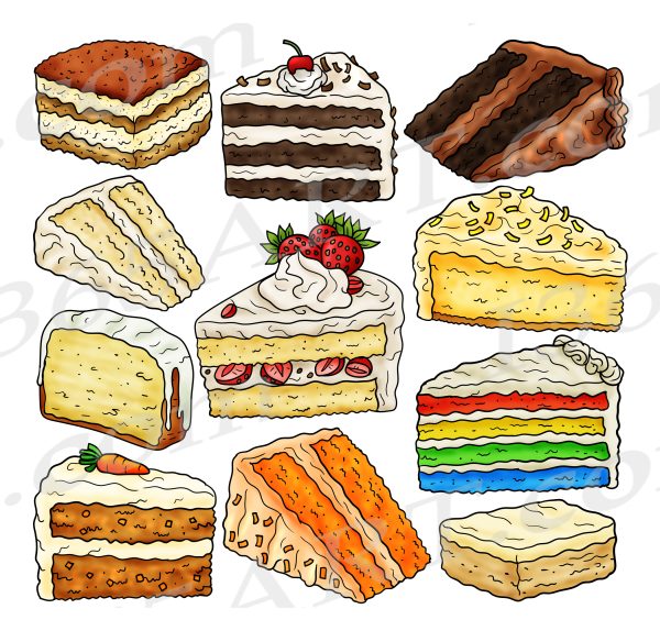 Cake Slices Clipart PNG JPG