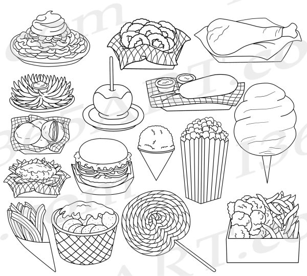 Carnival Foods SVG Clipart