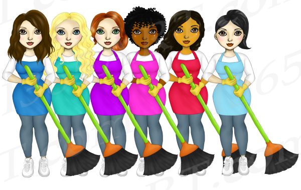 Cleaning Ladies Clipart