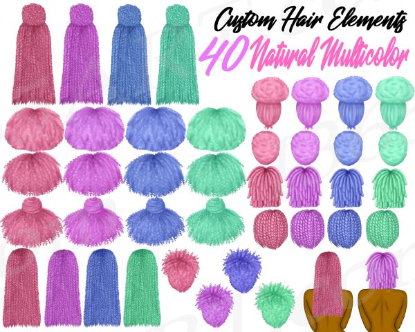 Multicolor Natural Hairstyles Best Friends Clipart Download