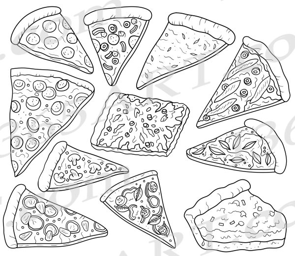 Hand Drawn Pizza SVG