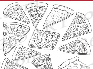 Hand Drawn Pizza SVG