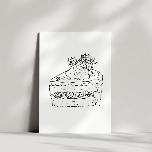 Hand Drawn Cake SVG Clipart