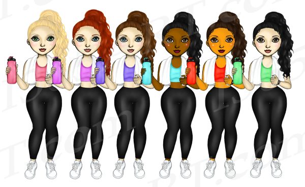 Fitness Workout Girl Clipart