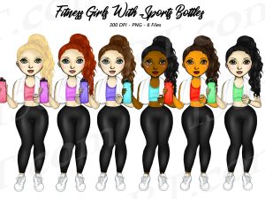 Fitness Workout Girl Clipart