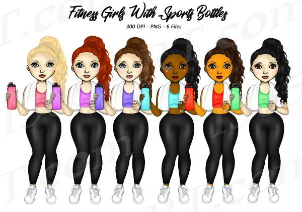 Fitness Workout Girl Clipart