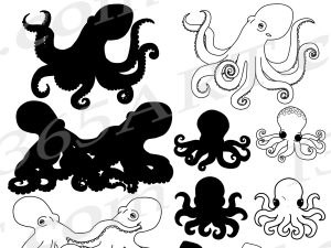 Octopus SVG Clipart