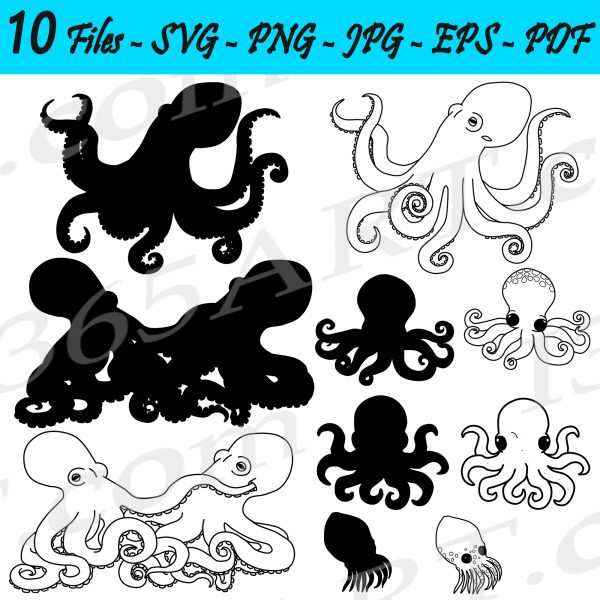 Octopus SVG Clipart