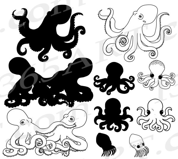 Octopus SVG Clipart